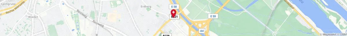 Kartendarstellung des Standorts für Erdberg Apotheke in 1030 Wien